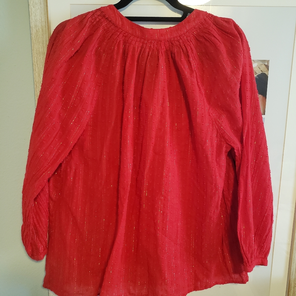 Red Long sleeve blouse !!!! - Picture 4 of 6